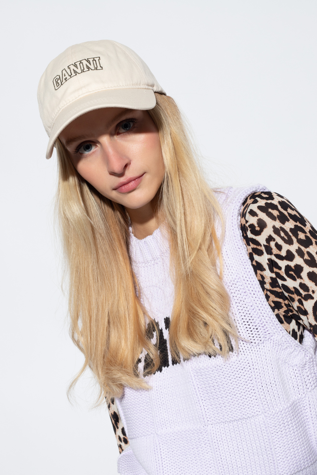Baseball cap with logo Ganni - SchaferandweinerShops Japan